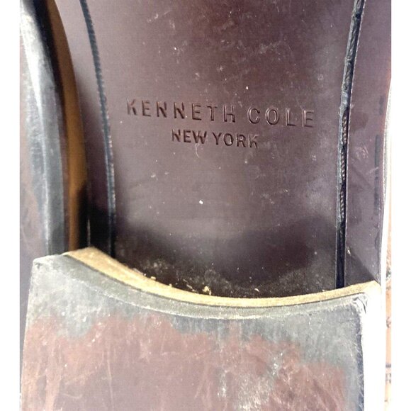 Kenneth Cole Men\'s Cognac Brown Cap Toe Oxford w/ Flex Lace-Up Dress Shoes 9.5 main image 8